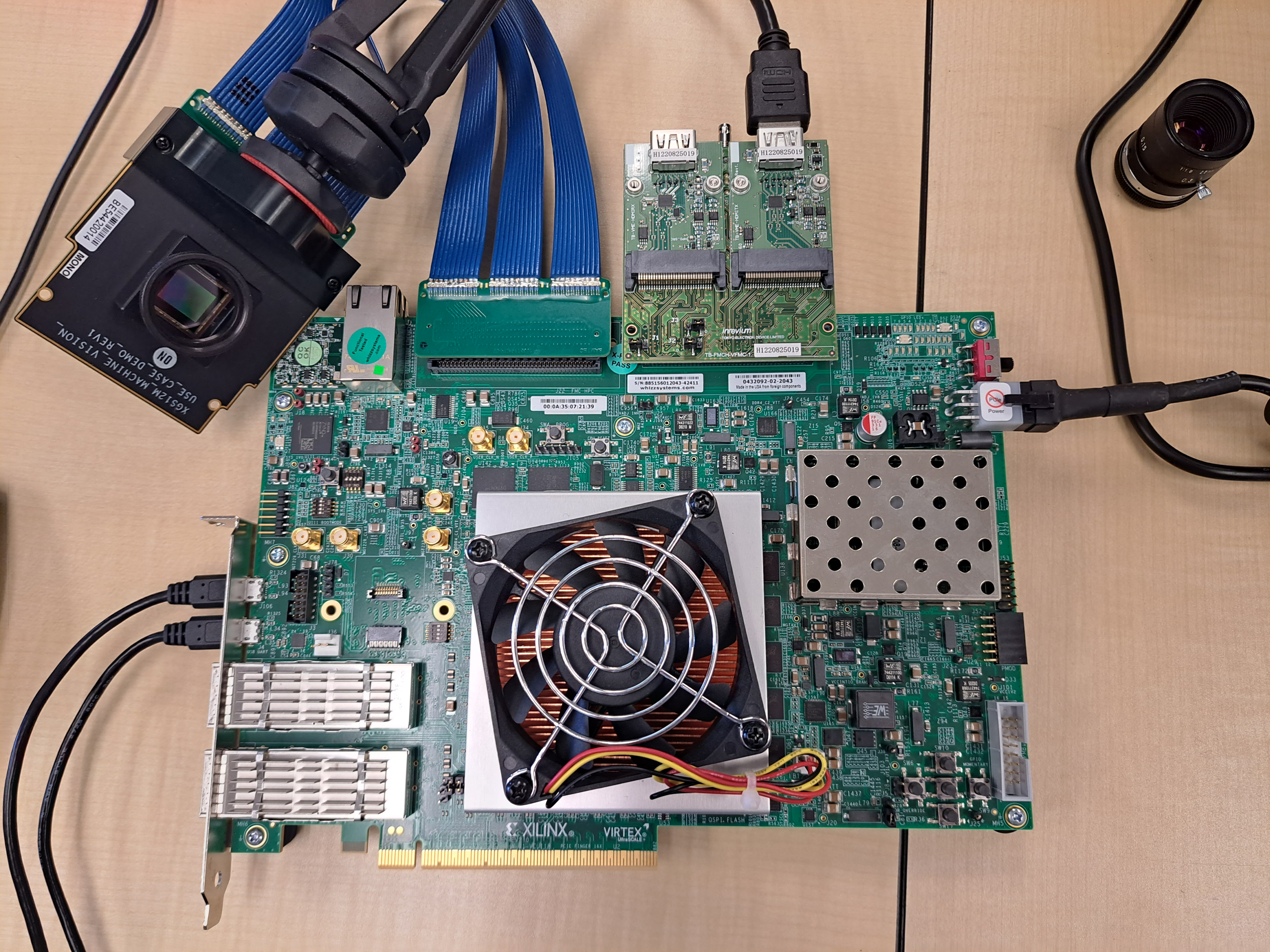 Xilinx Ultrascale+ FPGA with an ONSemi camera sensor